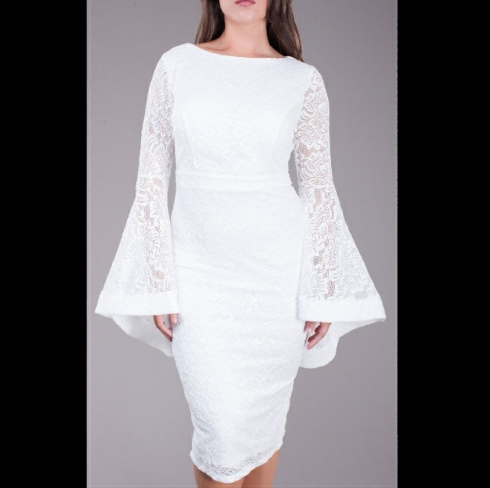 Forever 21 White Plus Size Crochet Lace Dress